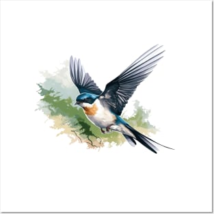 Swallow Bird Posters and Art